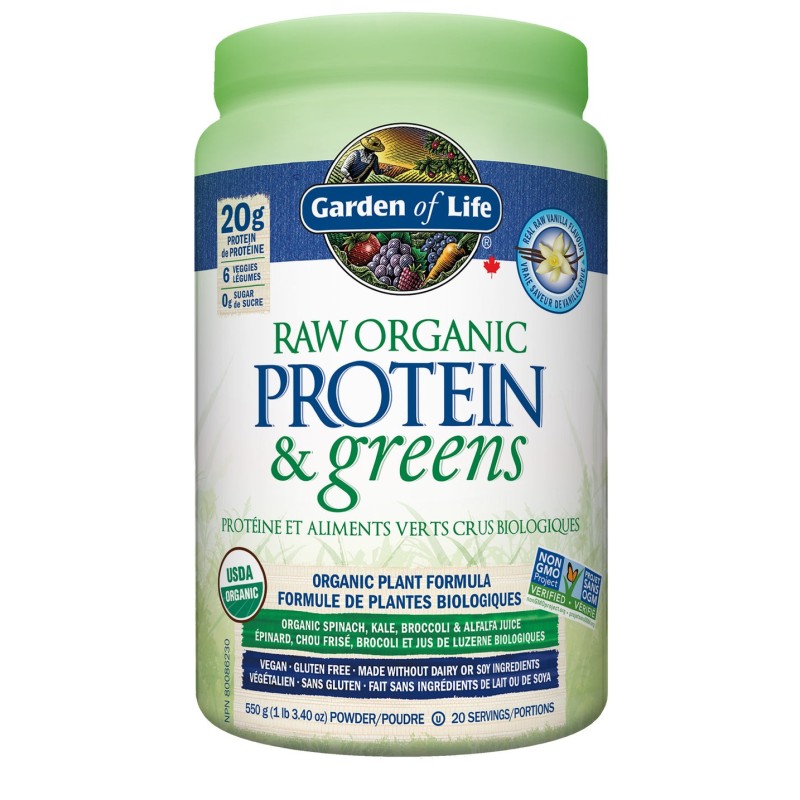Raw Organic Protein & Greens - Vanilla 550g