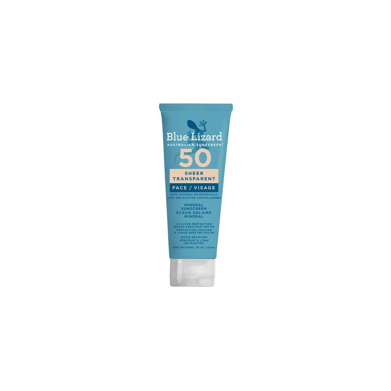 Blue Lizard Sheer Face Mineral SPF 50 Sunscreen Lotion 50ml