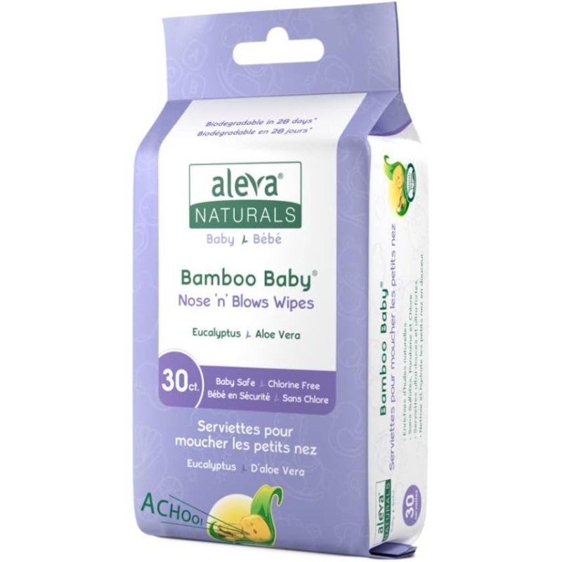 Bamboo Baby Nose 'n' Blows Wipes 30pk