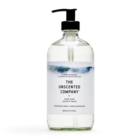 Unscented Hand Soap - Glass Bottle 465ml