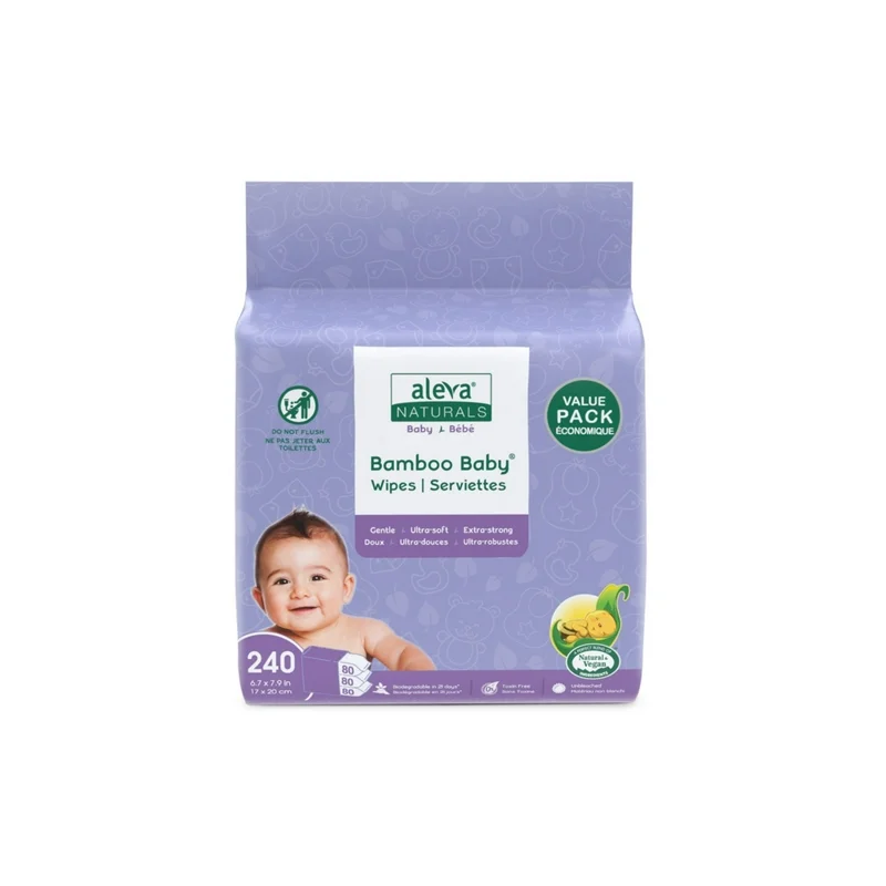 Bamboo Baby Wipes Value Pack 80ct * 3pk