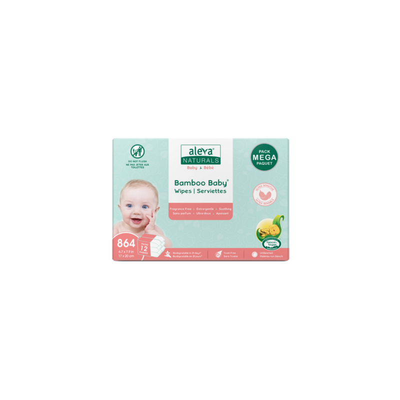 Bamboo Baby Sensitive Wipes 72ct * 12pk
