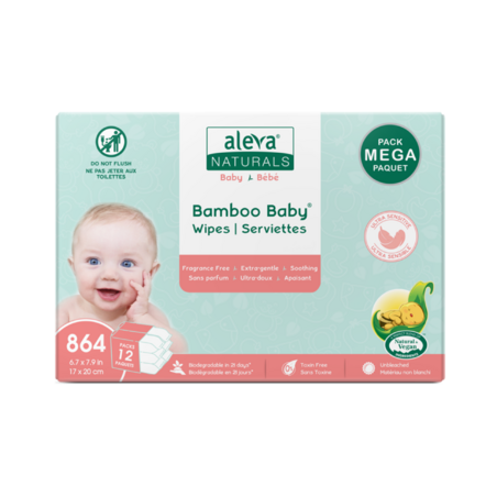 Bamboo Baby Sensitive Wipes 72ct * 12pk