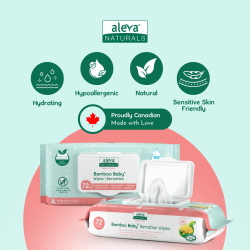 Bamboo Baby Sensitive Wipes 72ct * 12pk