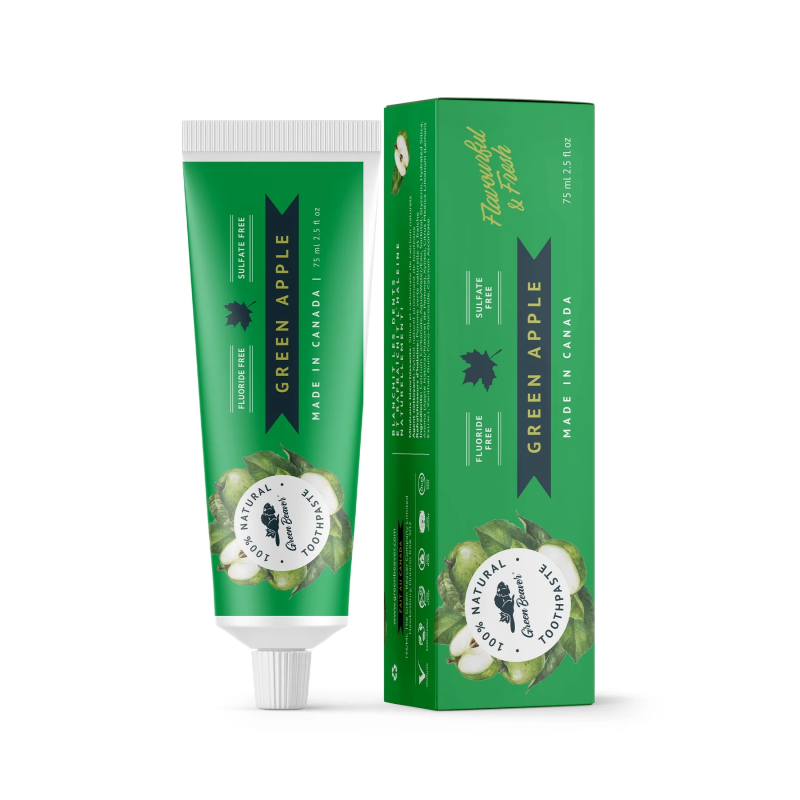 Fluoride Free Toothpaste - Green Apple 75ml