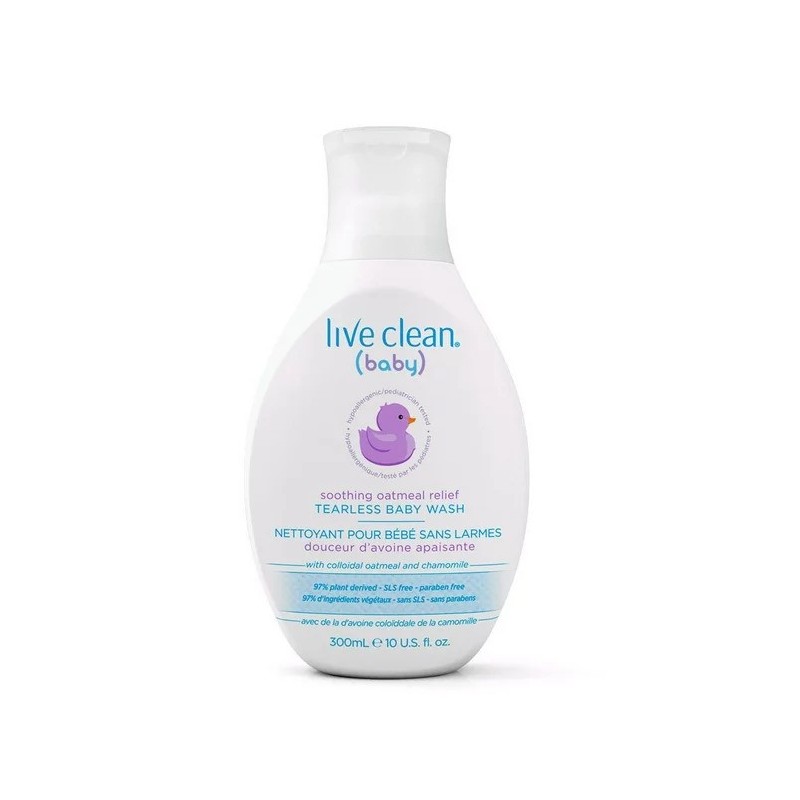 Live Clean Baby Soothing Oatmeal Relief Tearless Baby Wash 300ml