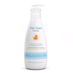 Live Clean Baby Shea Cocoa Butter Shampoo and Wash 750ml