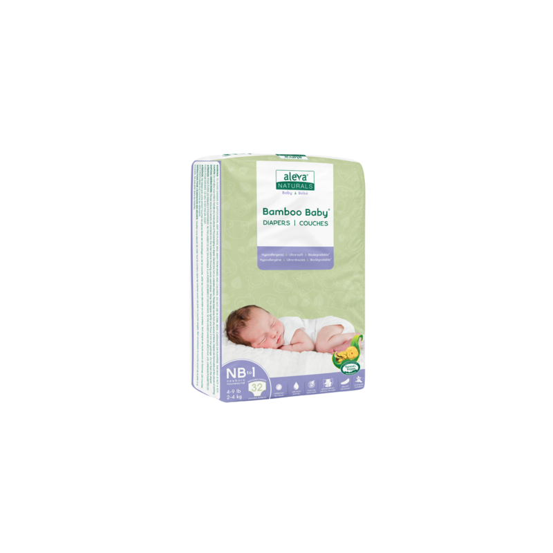 Bamboo Baby Diapers Size NB-1 32ct