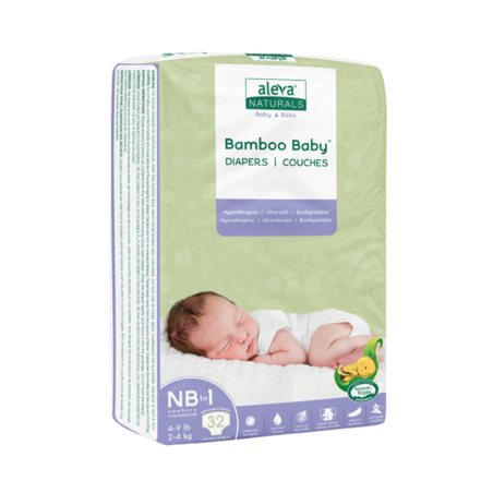 Bamboo Baby Diapers Size NB-1 32ct