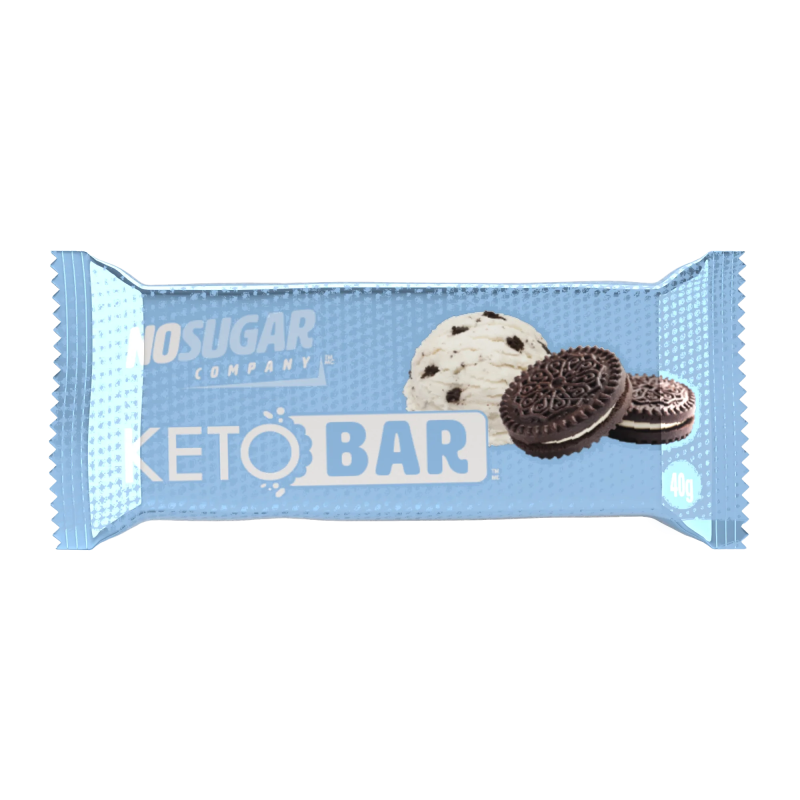No Sugar Keto Bar Cookies and Cream 40g x 4bars