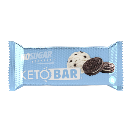 No Sugar Keto Bar Cookies and Cream 40g x 4bars