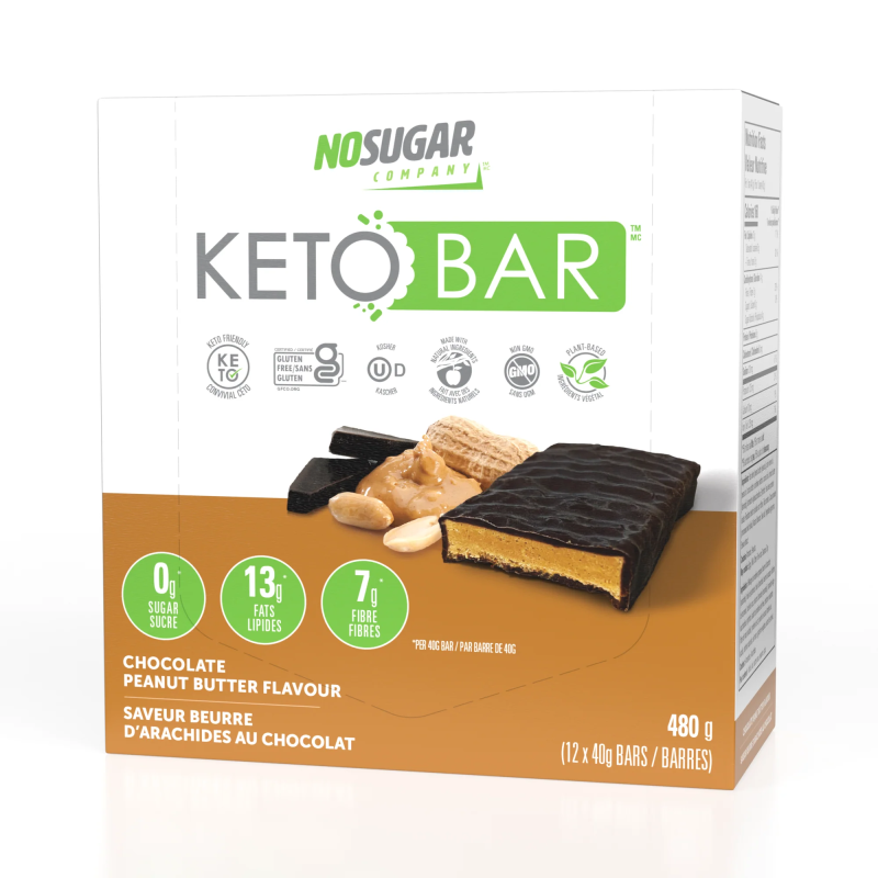 No Sugar Keto Bar Chocolate Peanut Butter 40g x 12 (Case)