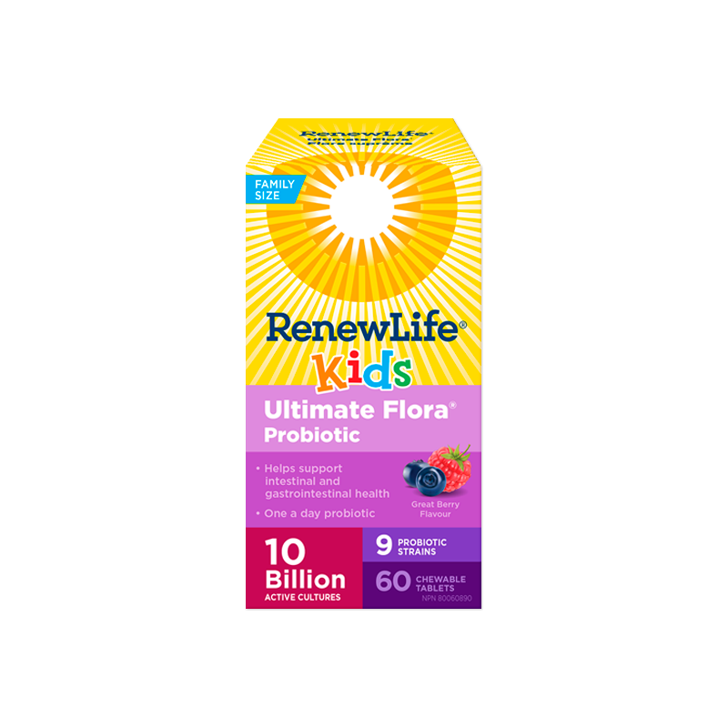 Ultimate Flora Kids Probiotic, 10 Billion Active Cultures 60tabs