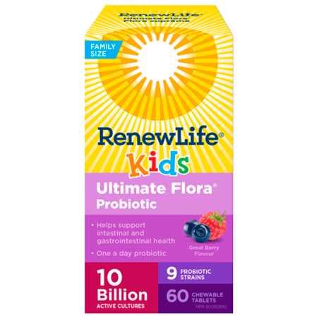 Ultimate Flora Kids Probiotic, 10 Billion Active Cultures 60tabs