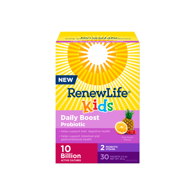 Kids Daily Boost Probiotic, Fruit Punch Flavour, 10 Billion Active Cultures 30packets
