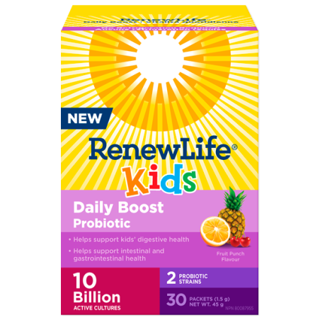 Kids Daily Boost Probiotic, Fruit Punch Flavour, 10 Billion Active Cultures 30packets