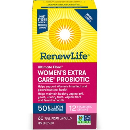 Ultimate Flora Women’s Extra Care Probiotic, 50 Billion Active Cultures 60vcap