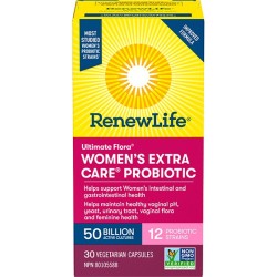 Ultimate Flora Women’s Extra Care Probiotic, 50 Billion Active Cultures 30vcap