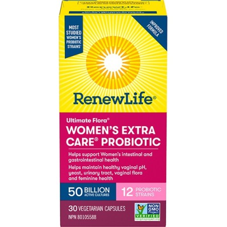 Ultimate Flora Women’s Extra Care Probiotic, 50 Billion Active Cultures 30vcap