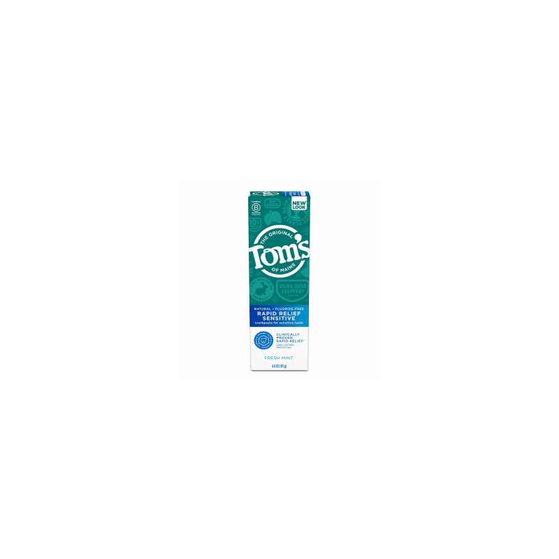 Rapid Relief Sensitive Fluoride Free Natural Toothpaste, Fresh Mint 76ml
