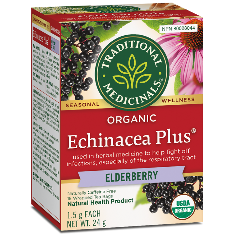 Organic Echinacea Plus Elderberry Tea 16bg