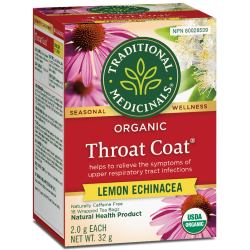 Organic Throat Coat Lemon Echinacea Tea 16bg