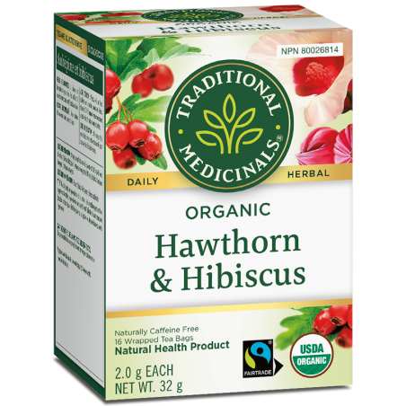 Organic Hawthorn & Hibiscus Tea 16bg