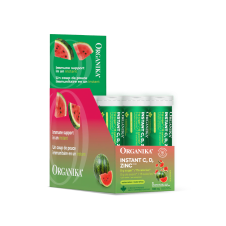 Instant C, D, Zinc Immunity Effervescent - Watermelon 8 box