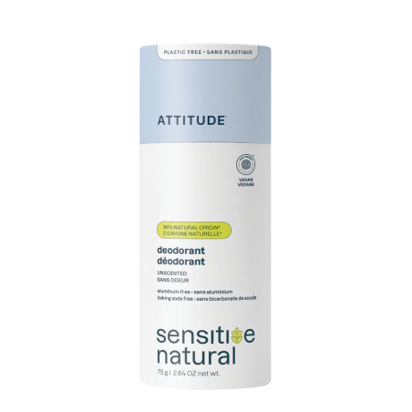 Deodorant - Plastic-free Stick Sensitive Skin Unscented 75g