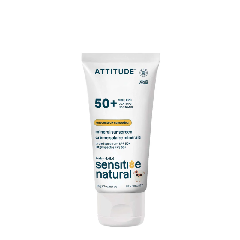Baby Mineral Sunscreen Unscented SPF 50 Sensitive Skin - 85g