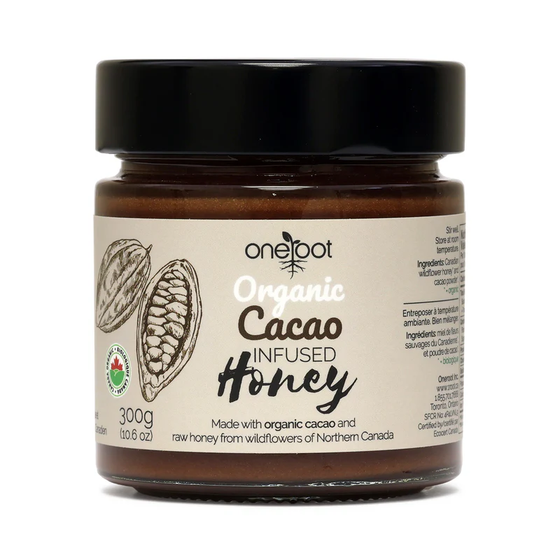 Organic Cacao Infused Honey 300g