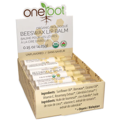 100% Organic Beeswax Lip Balm - Unflavoured 4.25g x 12