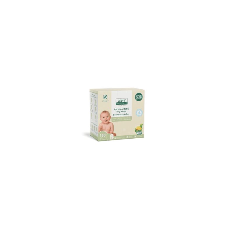 Bamboo Baby Dry Wipes Value Pack 180ct