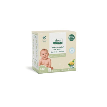 Bamboo Baby Dry Wipes Value Pack 180ct
