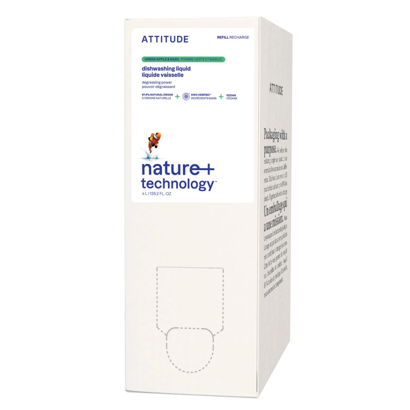 Dish Soap Green Apple & Basil 4L