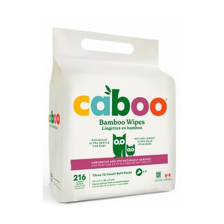 Bamboo baby wipes 6 x 216ct (Case)